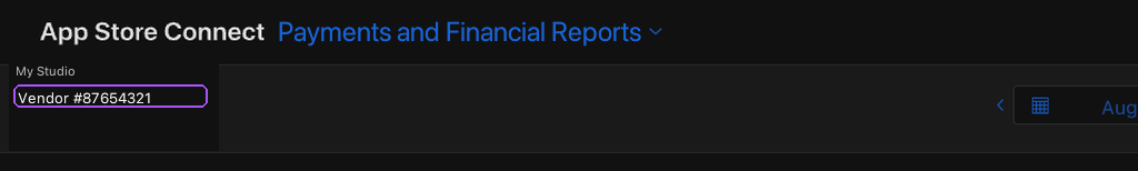 Vendor Number highlighted in Payments and Financial Reports.